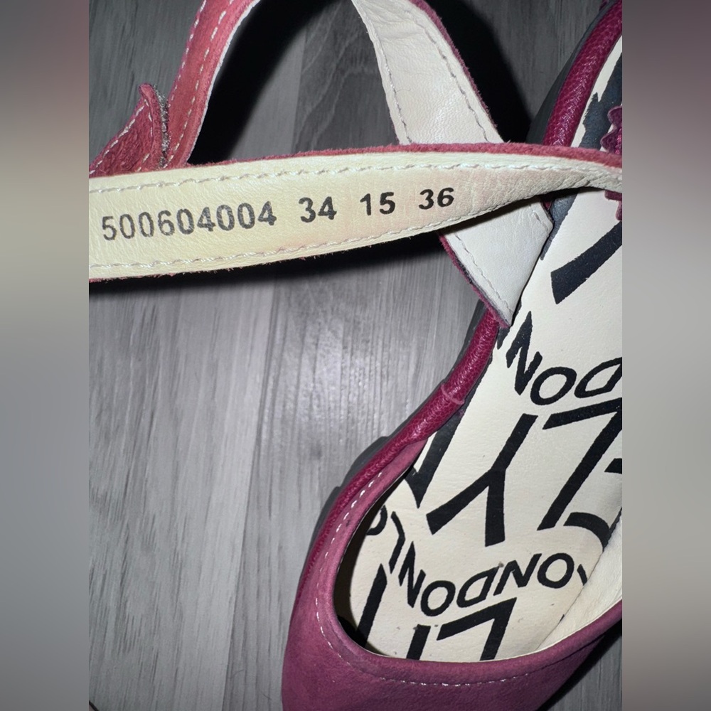 Fly London Women's Burgundy Open-Toe Sandals - Picture 9 of 11